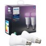 Philips Hue White and Colour Ambiance B22 Twin Pack