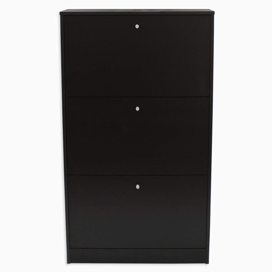 Billi Mercury 3 Tier Shoe Cabinet in Coffee - 18 Pairs 