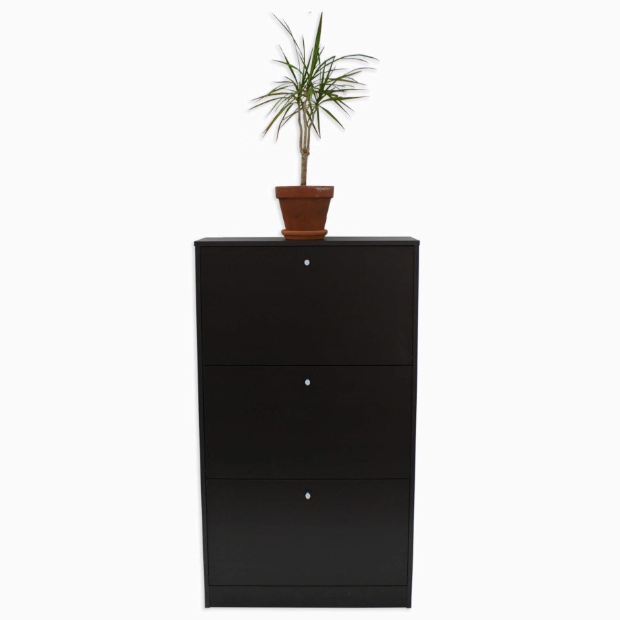 Billi Mercury 3 Tier Shoe Cabinet in Coffee - 18 Pairs 