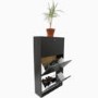 Billi Mercury 3 Tier Shoe Cabinet in Coffee - 18 Pairs 