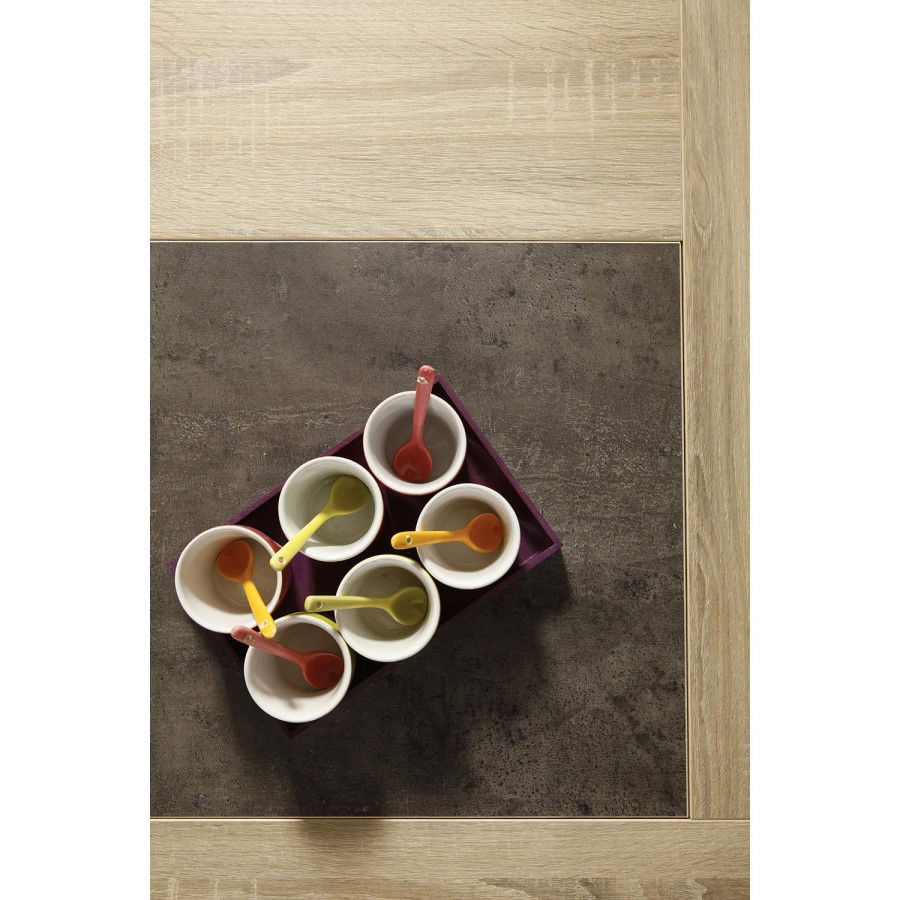 Parisot Fumay Coffee Table in Raw Oak and Grey Melamine