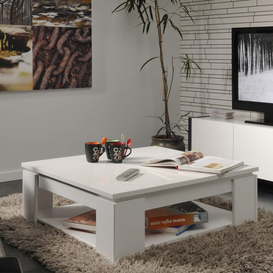 Parisot Quadri Coffee Table in Shiny White