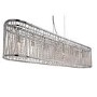 Large Chrome & Crystal Bar Pendant Light - Elise