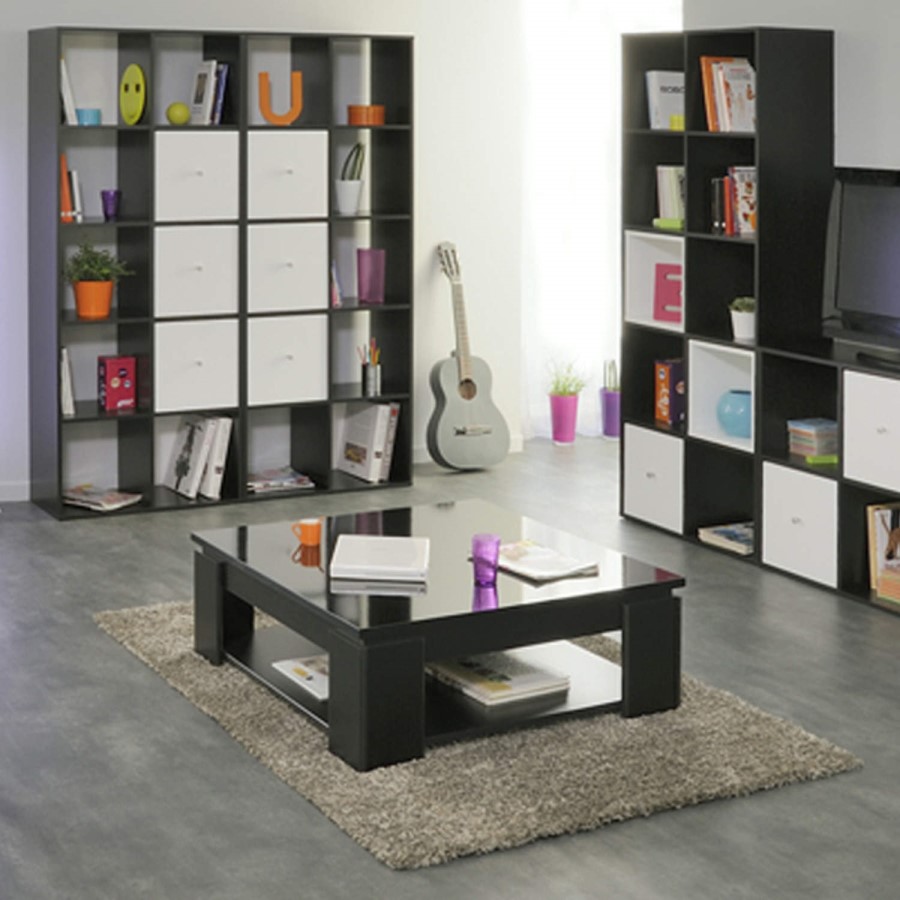 Parisot Quadri Coffee Table in Shiny Black