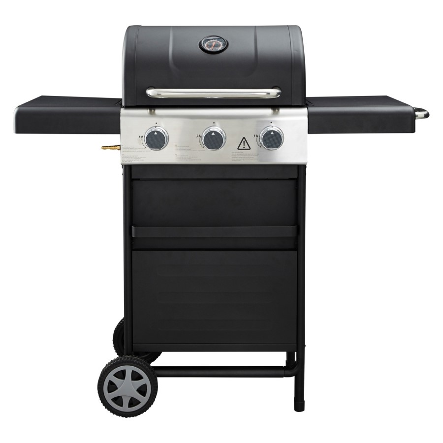 Dangrill 3 Burner Gas BBQ in Black
