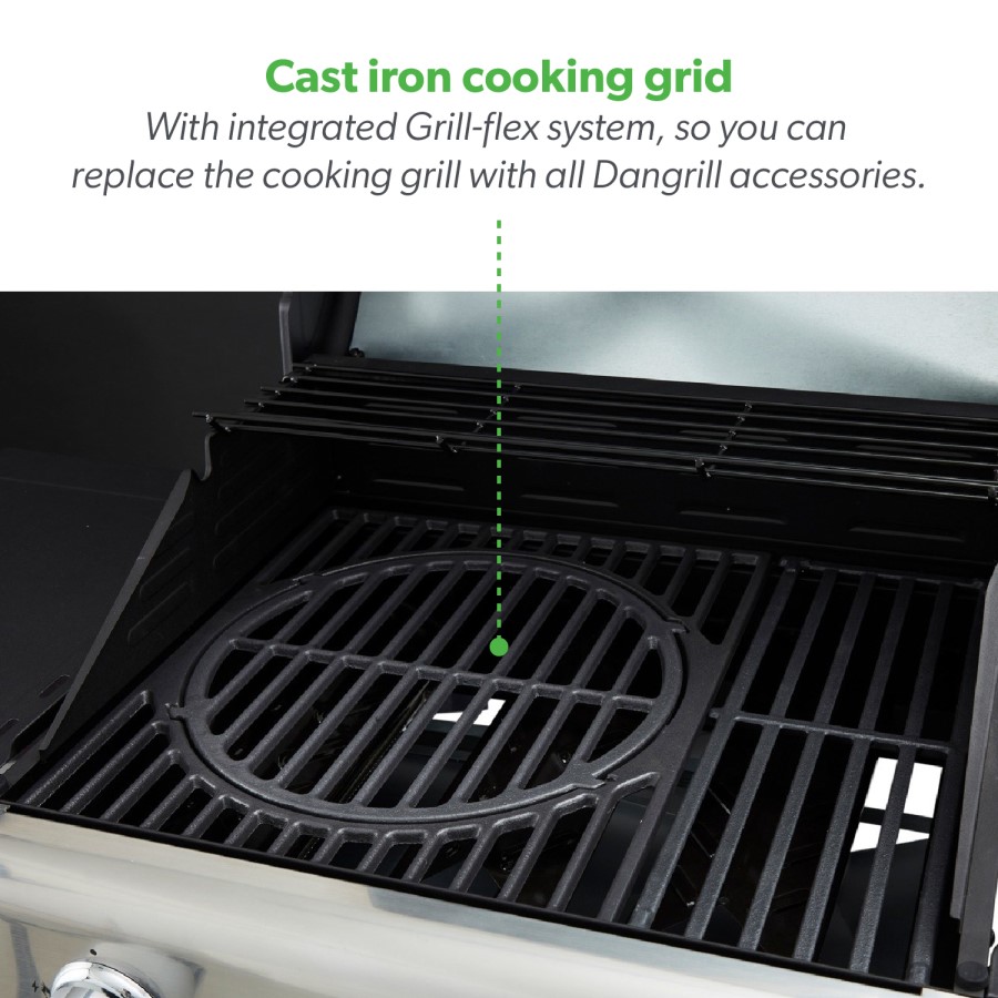 Dangrill 3 Burner Gas BBQ in Black