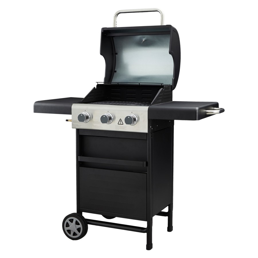 Dangrill 3 Burner Gas BBQ in Black