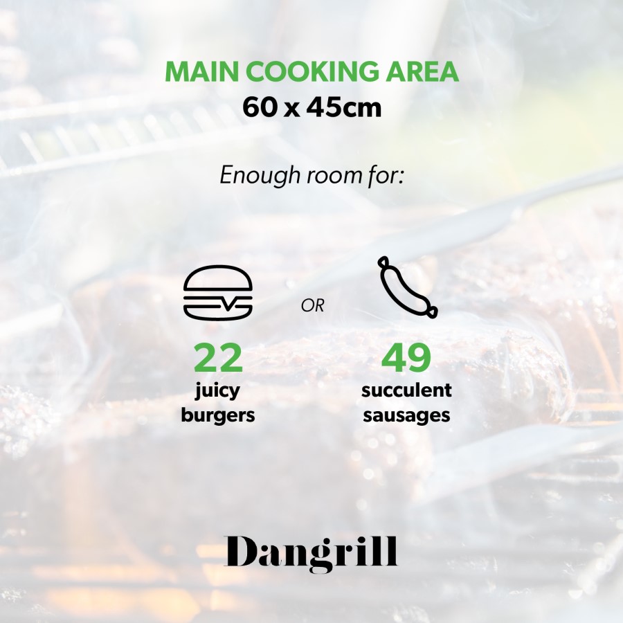 Dangrill 4 Burner Gas BBQ in Black With Side Burner