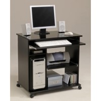 Parisot Peps Desk in Shiny Black Melamine