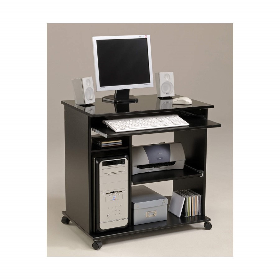 Parisot Peps Desk in Shiny Black Melamine