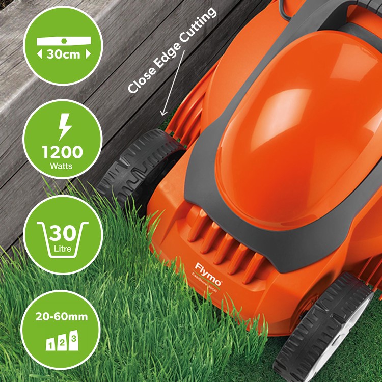 Flymo EasiStore 300R 30cm Rotary Corded Electric Lawnmower