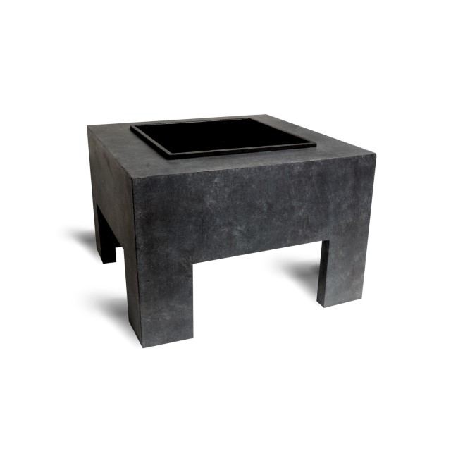 Ivyline Square Firebowl & Square Console Granite