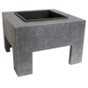 Ivyline Square Firebowl &amp; Square Console Cement