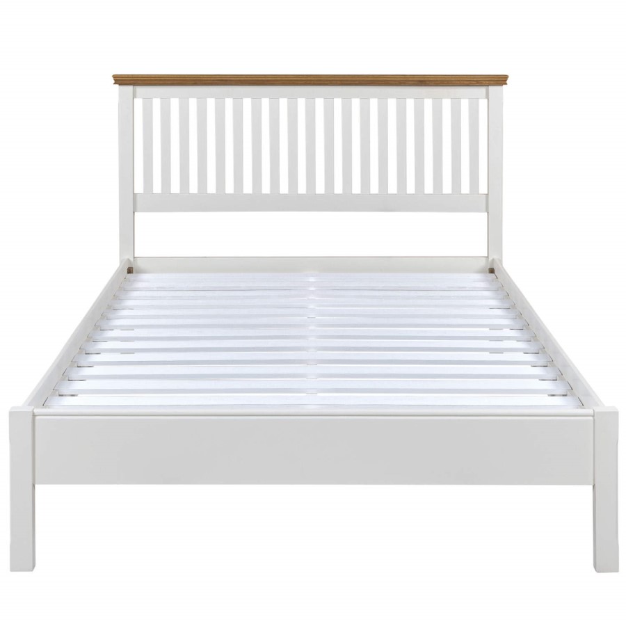 Charleston Kingsize Bed in Cream and Oak
