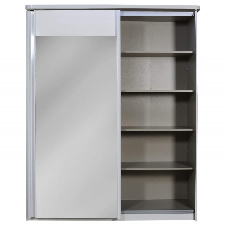 Sciae Opus 36 Sliding Door Wardrobe in White High Gloss
