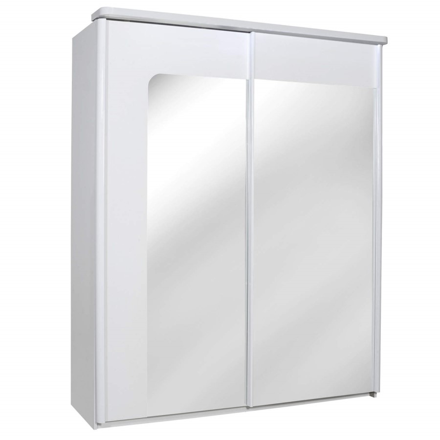Sciae Opus 36 Sliding Door Wardrobe in White High Gloss