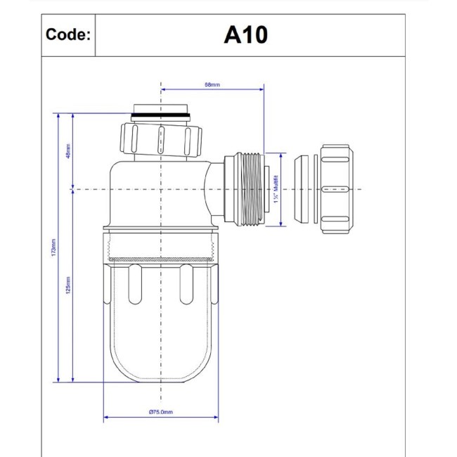 McAlpine A10 Standard Bottle Trap