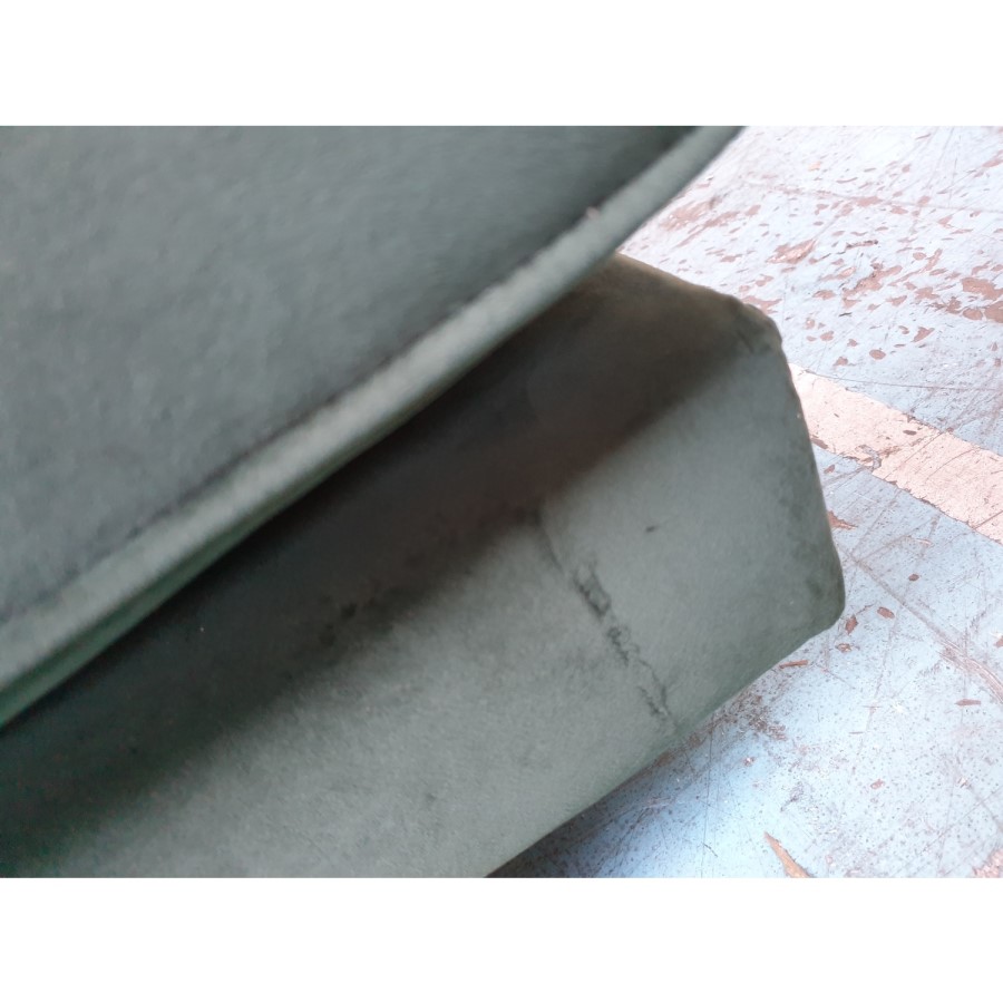 GRADE A2 - Dark Green Velvet Armchair - Payton