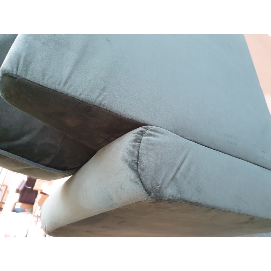 GRADE A2 - Dark Green Velvet Armchair - Payton