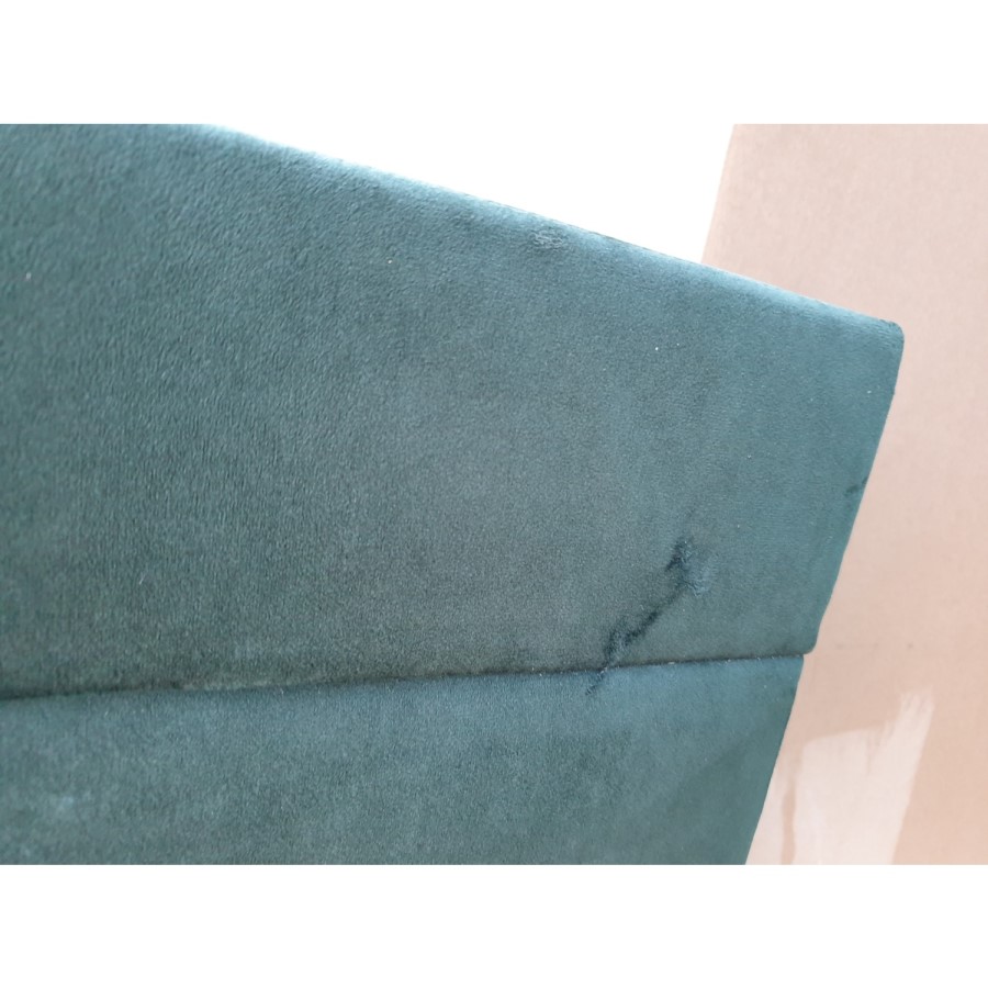 GRADE A2 - Dark Green Velvet Armchair - Payton