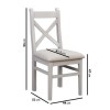 GRADE A1 - Pair of Grey Paint Finish Dining Chairs with Fabric Seats - Adeline