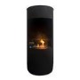 GRADE A1 - Freestanding Bioethanol Round Stove in Matte Black - AmberGlo 
