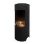 GRADE A1 - Freestanding Bioethanol Round Stove in Matte Black - AmberGlo 
