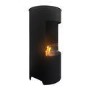 GRADE A1 - Freestanding Bioethanol Round Stove in Matte Black - AmberGlo 