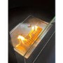 GRADE A1 - Freestanding Bioethanol Round Stove in Matte Black - AmberGlo 