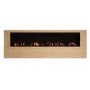 ONLY OPENED - 70 Inch Oak Wall Mounted Fire