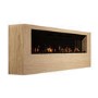 ONLY OPENED - 70 Inch Oak Wall Mounted Fire