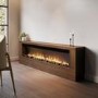 GRADE A1 - Wall-Mounted Electric Fire with Walnut Surround - 70 Inch - AmberGlo