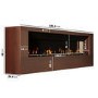 GRADE A1 - Wall-Mounted Electric Fire with Walnut Surround - 70 Inch - AmberGlo