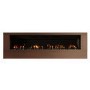 GRADE A1 - Wall-Mounted Electric Fire with Walnut Surround - 70 Inch - AmberGlo