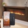 GRADE A1 - Wall-Mounted Electric Fire with Walnut Surround - 70 Inch - AmberGlo