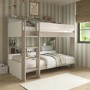 GRADE A1 - White and Oak Bunk Bed with Storage Shelves - Aire
