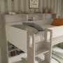 GRADE A1 - White and Oak Bunk Bed with Storage Shelves - Aire