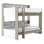 GRADE A1 - White and Oak Bunk Bed with Storage Shelves - Aire