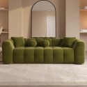 A1/A1/ALS003 ONLY OPENED - Alessia Olive Velvet 3 Seater Sofa
