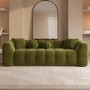 ONLY OPENED - Olive Green Velvet 3 Seater Cloud Sofa - Alessia