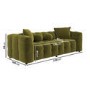 ONLY OPENED - Olive Green Velvet 3 Seater Cloud Sofa - Alessia