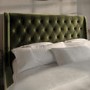 ONLY OPENED - Olive Green Velvet King Size Ottoman Bed With Legs - Amara