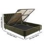 ONLY OPENED - Olive Green Velvet King Size Ottoman Bed With Legs - Amara