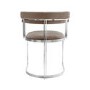 GRADE A2 - Beige Velvet Cantilever Dining Chair - Alana Boutique