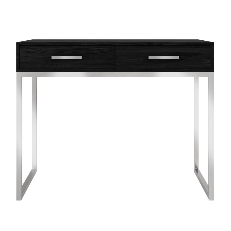 Black Dressing Table with 2 Drawers - Kaia