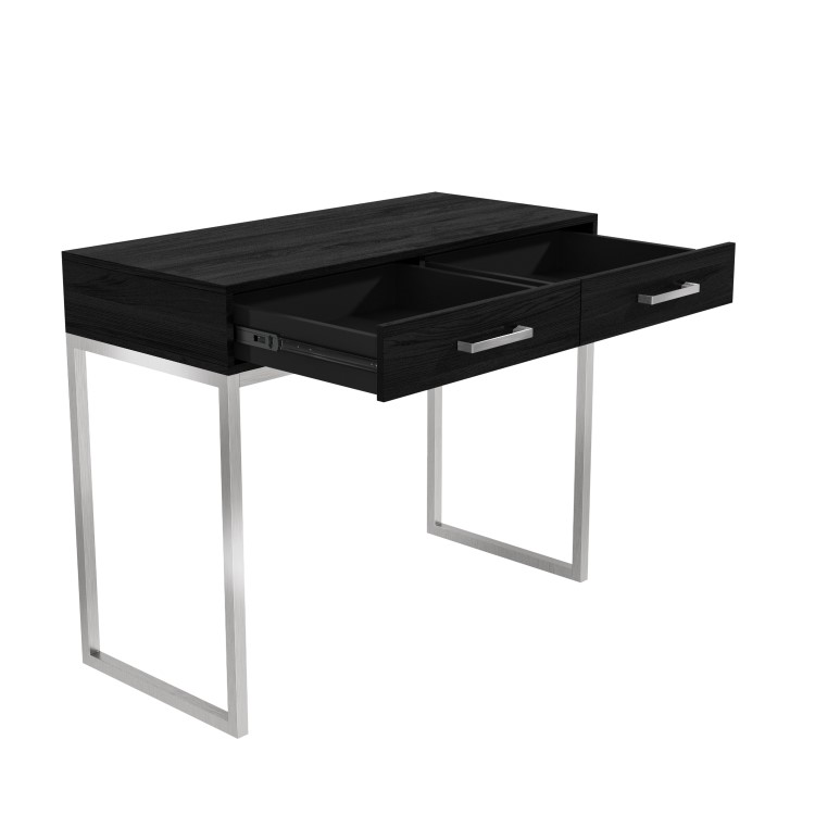 Black Dressing Table with 2 Drawers - Kaia