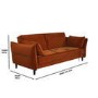 ONLY OPENED - Bobby 3 Seater Sofa Bed in Rust Velvet