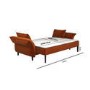 ONLY OPENED - Bobby 3 Seater Sofa Bed in Rust Velvet