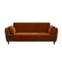 ONLY OPENED - Bobby 3 Seater Sofa Bed in Rust Velvet