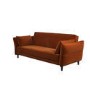 ONLY OPENED - Bobby 3 Seater Sofa Bed in Rust Velvet